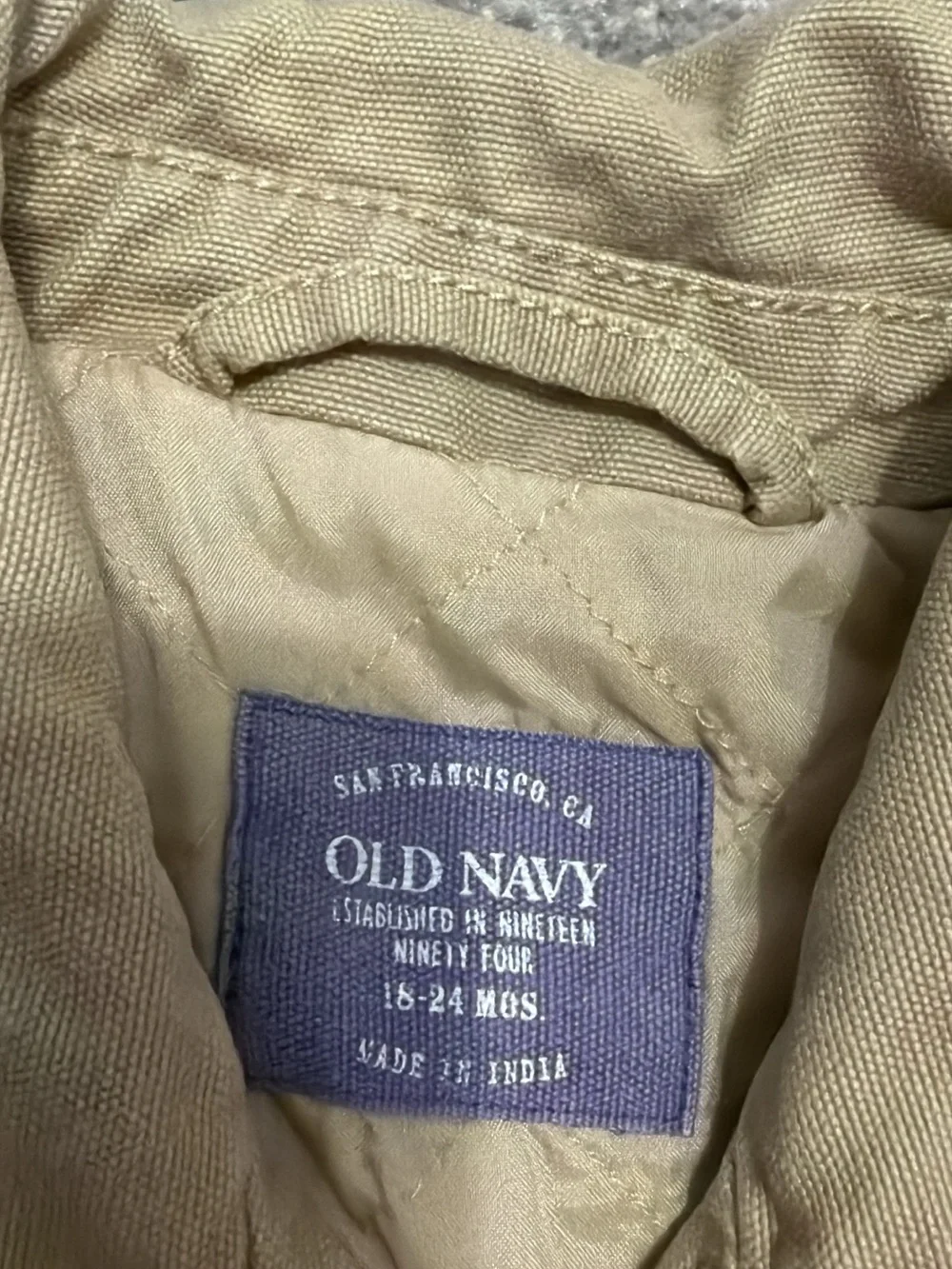 Vintage Old Navy Toddler Double-Breasted Khaki Jacket - 18-24M